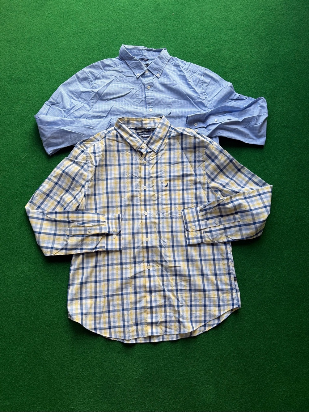 Men’s XL Slim Fit Nautica Wrinkle Resistant Button Down Shirts